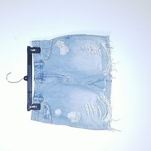 Hollister ripped denim skirt